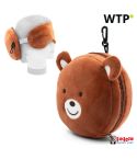 Orsetto di peluche, cuscino da viaggio, mascherina per gli occhi | Ren, marrone, HE829-16