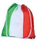 210D polyester knapsack with italian flag colours, assorted, Q24091