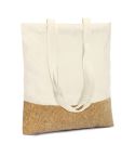 Torba za kupovinu od pamuka (135 gr/m²) i plute, prirodni, Q24288