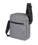 Melange shoulder bag in 600D polyester, grey, Q24380GR