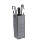 Felt bag for 1 bottle, grey, Q24854