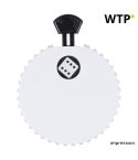 Recycled ABS mechanical dice Cian, Weiß, 1349527-169999999
