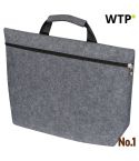 Borsa per laptop in feltro RPET Lugano, grigio, EG375507