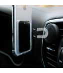 Magnetic mobile phone holder in plastic, metal and rubber, black, S26003