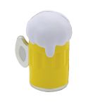 PU antistress beer glass, yellow, S26256