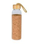 500ML Flasche aus Glas, Bambus und Kork, natürlich, S26278