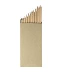 Scatola da 12 matite colorate in legno, naturale, S26403