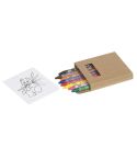 Box mit 8 bunten Wachsmalstiften, natürlich, S26432