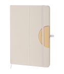 Notebook A5 in cartone del latte riciclato e bambù con tag NFC (144 byte), naturale, S26521