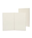 Notebook formato A5 con copertina morbida in carta milk, naturale, S26527