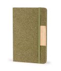 Notebook con fondi di tè, sughero, poliestere e cotone, naturale, S26534