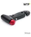 Sicherheitshammer, Sicherheitsgurt-Schneider, 1 LED-Taschenlampe, Schwarz, V8769-03