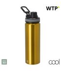 Skizz, recycled aluminium sport bottle, yellow, AP735522-02