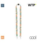 Subyard Double Safe, lanyard personalizzato in sublimazione, white, AP718348