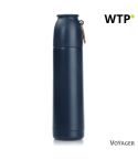 Termo steklenica 500 ml Air Gifts s karabinom | Matthew, temno modra, V0851-27