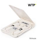 Kabel za polnjenje in sinhronizacijo iz pšenične slame, vključeni 3 adapterji, stojalo za telefon, mešana, V1358-00