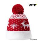 Winter hat, Christmas pattern, red, V1371-05