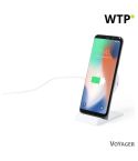 Brezžični polnilec 15W, stojalo za telefon, bela, V0250-02