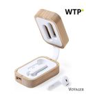 Wireless earphones, bamboo case, mixed, V0156-00