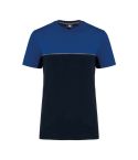 T-shirt unisex ecologico a maniche corte bicolore, EGWK304