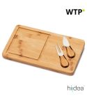 WOODS, tagliere in bambù con 2 accessori in bambù e acciaio inossidabile, naturale, 93830-160