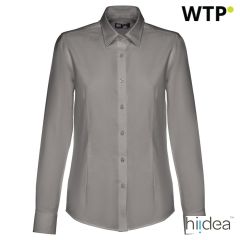 THC TOKYO WOMEN, Damen Langarm-Oxfordhemd mit perlenfarbenen Knöpfen, 30154