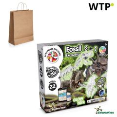2 v 1 Fossil Excavation Kit III, izobraževalna igra, dobavljena s kraft papirnato darilno vrečko (115 g/m²), naravna, 35825-160