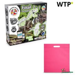 2 in 1 Fossil Excavation Kit IV, Educational game supplied with a non-woven gift bag (80 g/m²), 35826