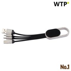 3 v 1 polnilni kabel iz pšenične slame, bež, EG196113