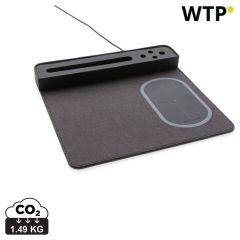 Air mousepad with 5W wireless charging and USB, black, XDP308.251