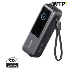 Anker power banka 25.000 mAh 165W, z vgrajeno izvlečljivo kablem, siva, XDRBA1695H11