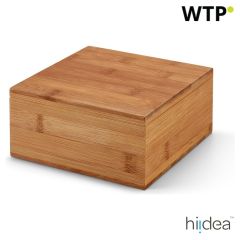 ARNICA, Bamboo tea box with 4 compartments and magnet closure, natural, 93996-160