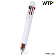 Ball pen, multicolour ink, white, V2040-02