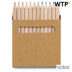 BARVNI, Škatla za svinčnike z 12 barvnimi svinčniki, naravna, 91747-160