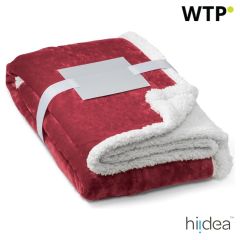 HEIDEN, Obračalna flis odeja (190 g/m²) s satenskim trakom in personalizirano kartico, 99078