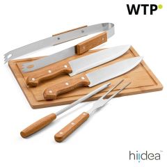 FLARE, petdelni leseni in nerjaveči jekleni komplet za žar z bambusovo desko, črna, 54142-103