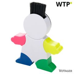 Highlighter man, screen cleaner, keypad brush, white, V1923-02