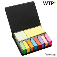 Držalo za zapiske, samolepilni listki, črna, V2316-03