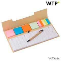 Držalo za zapiske, samolepilni listki, rjava, V0245-16