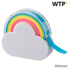 Dispenzer za memo trak v obliki oblaka, samolepilni listki, bela, V2949-02