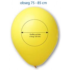 Promocijski baloni s tiskom, Standard barve, Fi 27 cm