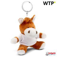 Cavallo di peluche, portachiavi | Nero, marrone, HE587-16