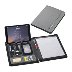 A4 Folder with 5,000 mAh Power Bank Elda, Grey, EG012307