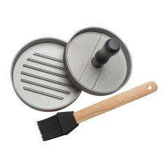 Pressa per hamburger con spazzola in silicone Texas, nero, EG058003
