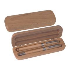 Set da scrittura in legno Indianapolis, marrone, EG061401