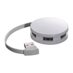 4 port - rounded USB-Hub, White, EG065906
