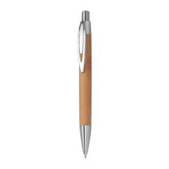 Bamboo ball pen with sharp clip, Beige, MA1149513