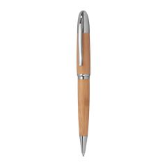 Metall-Drehkugelschreiber mit Bambusbeschichtung, Beige, MA1149613