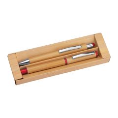 Bambus Schreibset, Rot, MA1255805