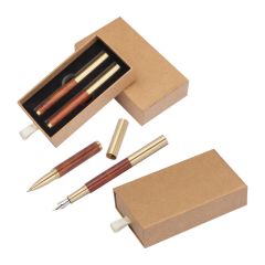 Schreibset (Messing und Holz), braun, MA1258101